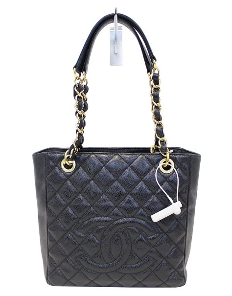 chanel black caviar petite shopping tote|Chanel Tote Bags .